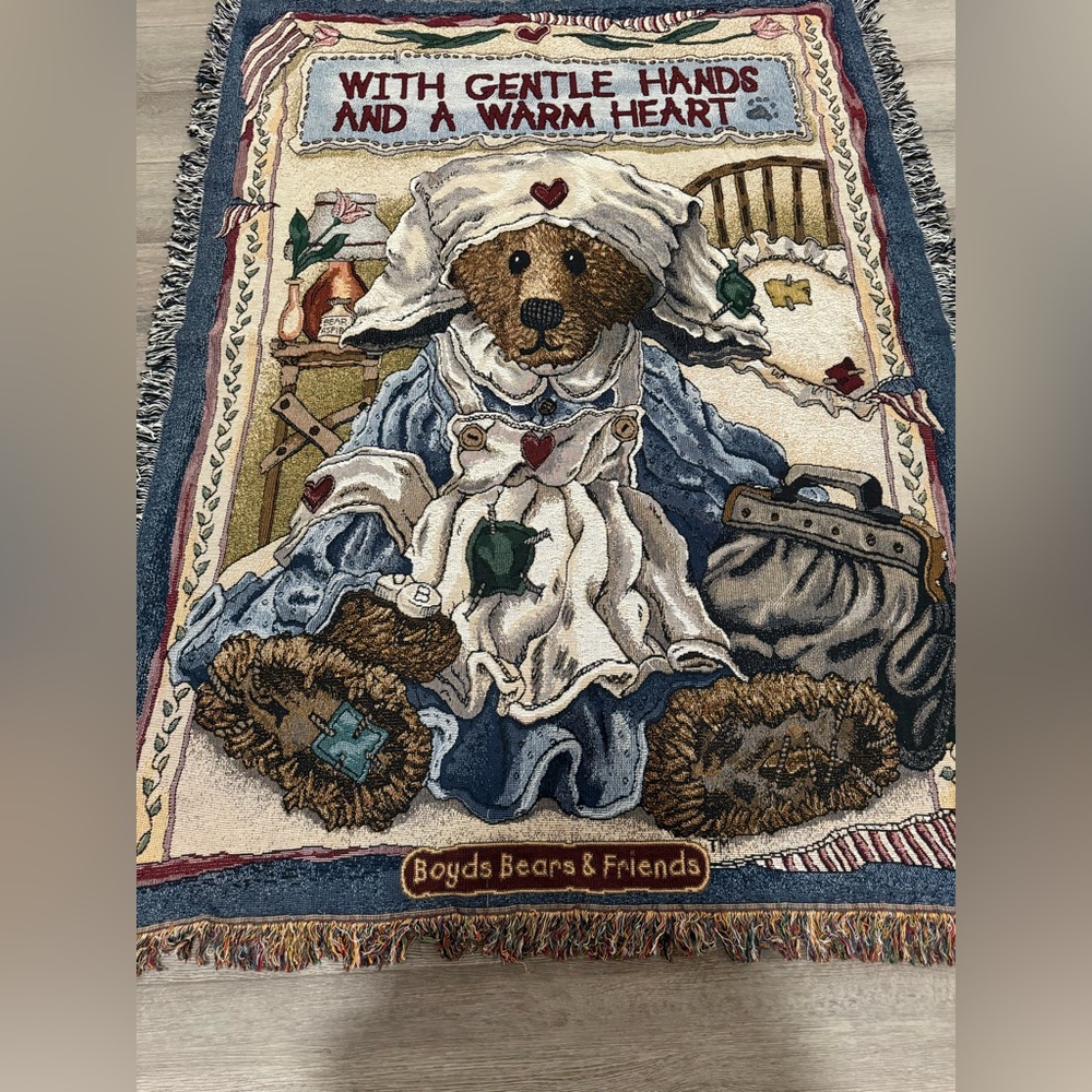 Boyd’s Bears Vintage Tapestry Blanket - Picture 2 of 3
